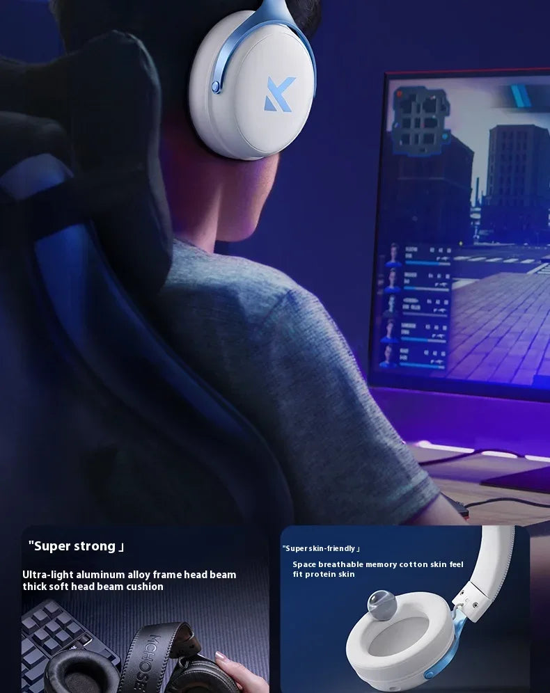 Tidesmit V9 Pro Wireless Gaming Headset Noise Canceling Tri-Mode Tidesmit