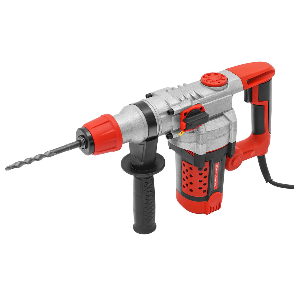2200W Rotary Hammer Drill with 6 Drill Bits & Toolbox, 4 In 1 Electric Concrete Perforator, Multi-Function Electric Hammer Kit