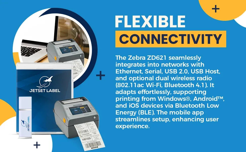 Desktop thermal barcode printer with touchscreen-style control panel