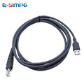 USB-A to RJ45 barcode scanner data cable, dark blue/black, 2m length