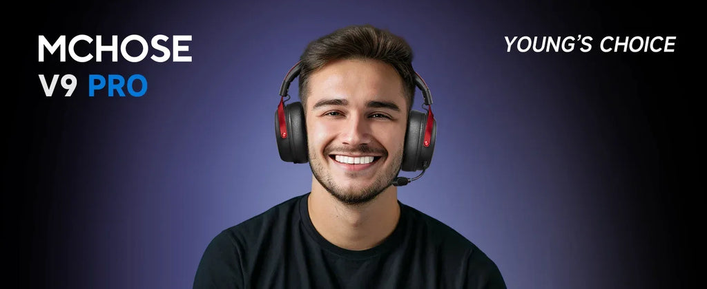 MCHOSE Wireless Gaming Headset Surround Sound Noise Canceling Tidesmit Tidesmit
