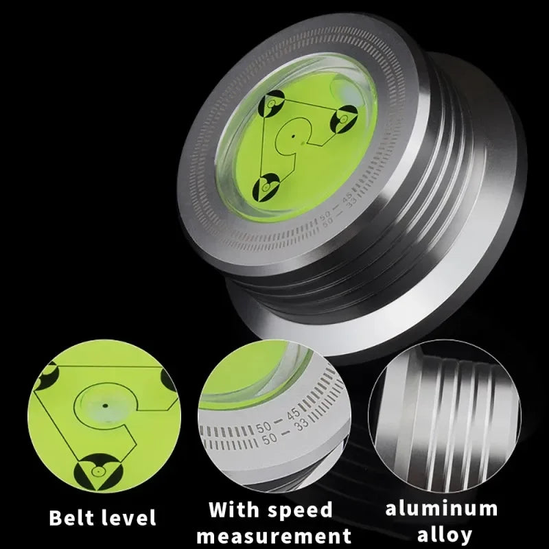 50Hz LP Vinyl Record Player Universal Music Player Aluminum Alloy Disc Turntable Stabilizer With Level Accessories Weight Clamp