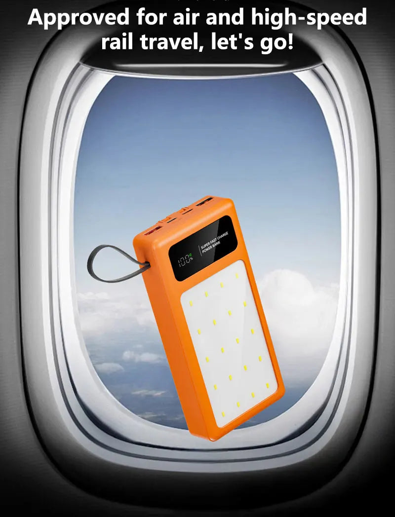 Portable Power Bank 200000mAh with PD Fast Charging & LED Light Tidesmit