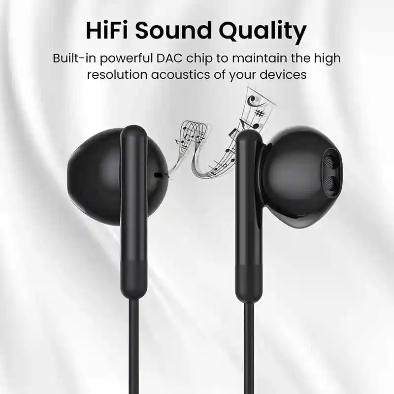 USB-C Wired Headphones for Samsung Galaxy S24 S23 - HiFi Stereo Audio Tidesmit