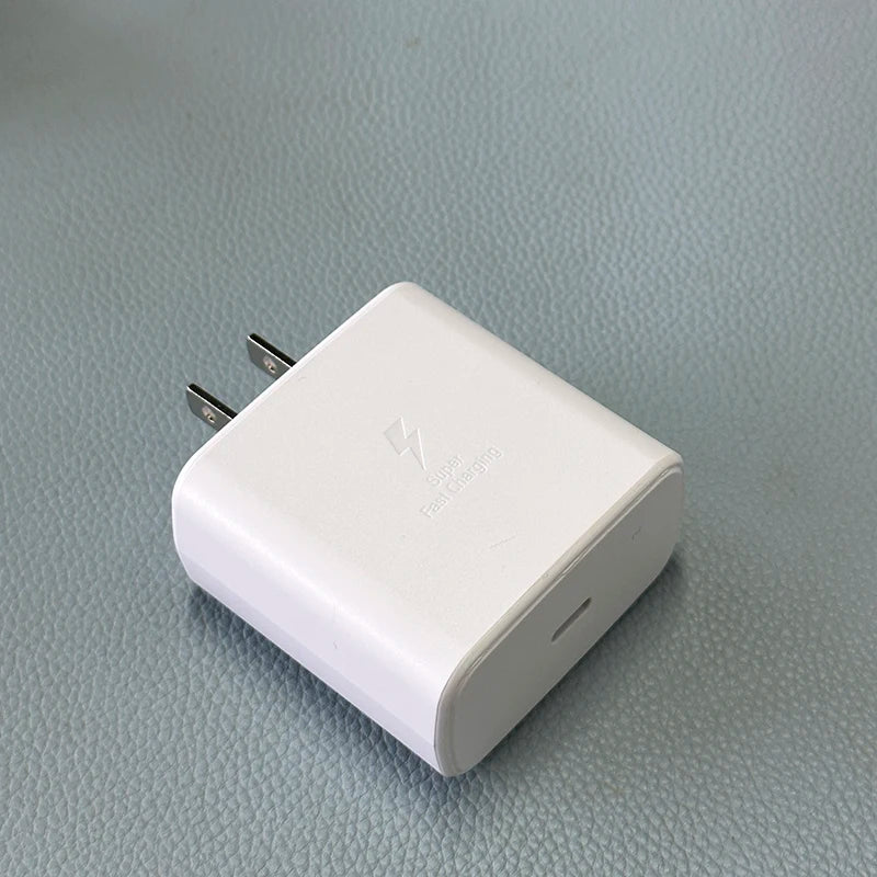Samsung 45W USB-C Fast Charger for Galaxy S24 S25 Series US White No Cable Tidesmit