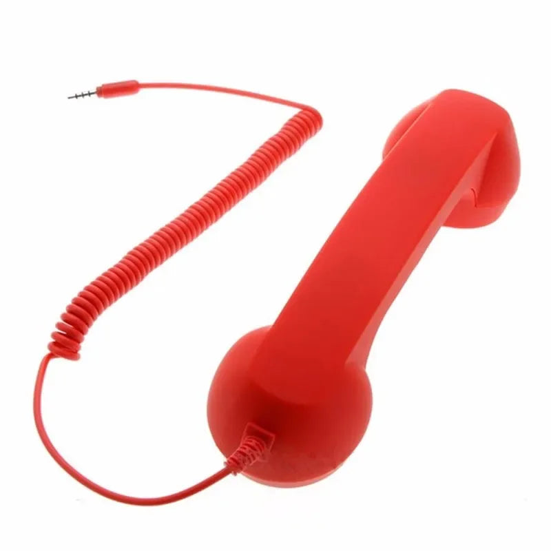 Retro Telephone Handset 3.5mm Mic for Mobile Devices | Tidesmit Red Tidesmit