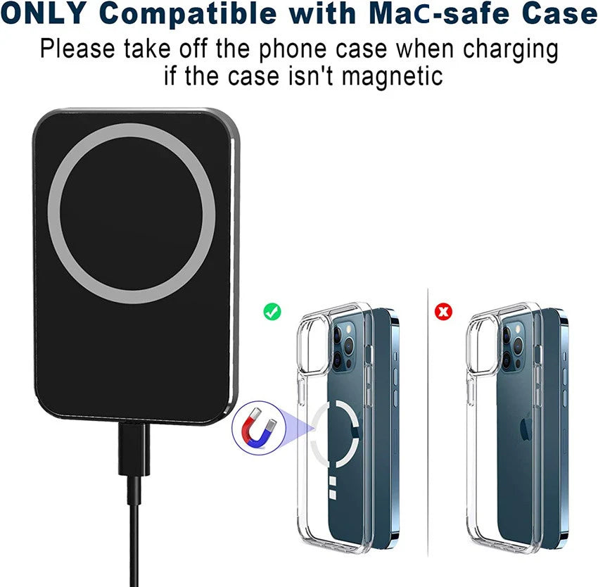 Wireless Car Phone Charger - Magnetic Qi Certified Fast Charging Mount Tidesmit