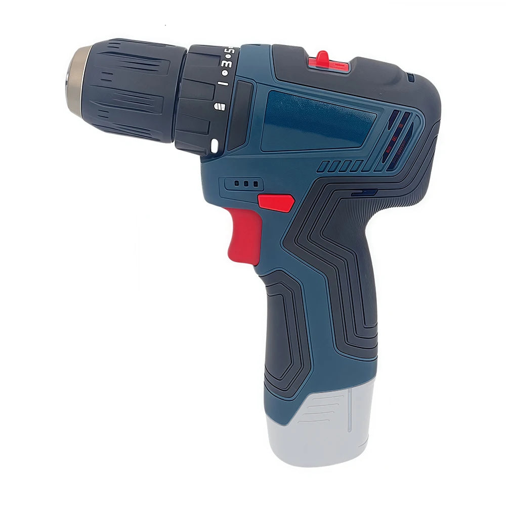 Podofo 12V Cordless Professional Electric Drill Cordless Driver Heavy Duty Multifunctional For Wood Metal Plastic Drilling Household Diy Tools Maintenance Assembly Ergonomic Design