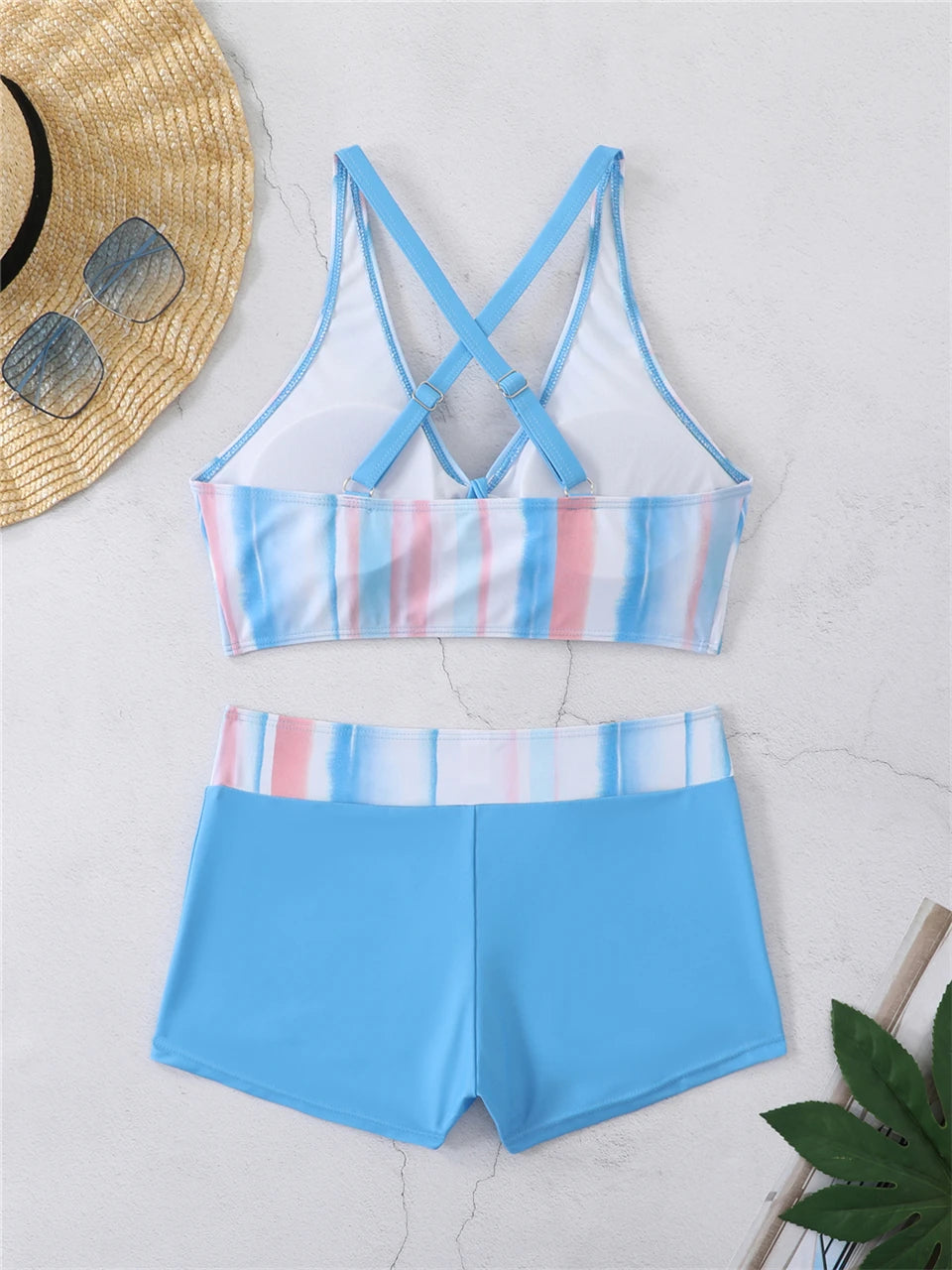2025 High Waist Bikinis Women Sports Swimwear Print Bathing Suit Female Padded Beach Wear Bathers Swimming Swimsuit Summer