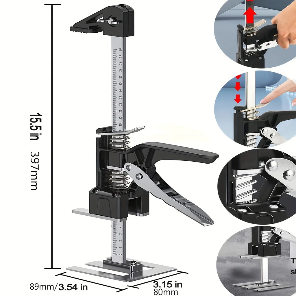 2 PCS Labor Saving Arm Board Jack Cabinet Lifter Height Locator Adjusting Lifter Multifunctional Anti-Slip Hand Lifting Tools