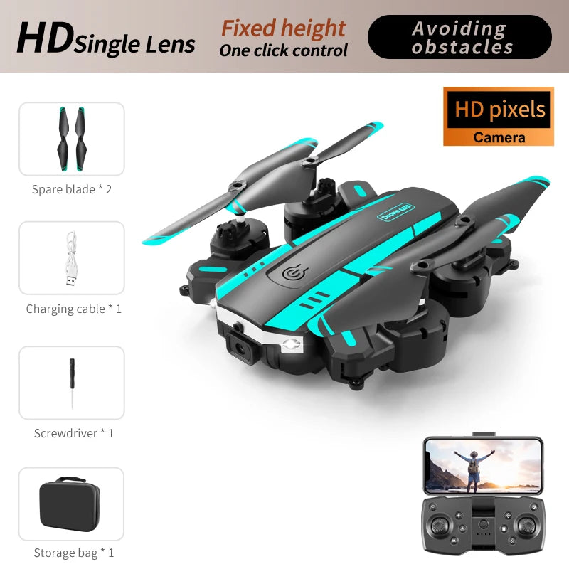 4K GPS Camera Drone with Obstacle Avoidance - Foldable Quadcopter GREEN-SINGLE-4K Tidesmit