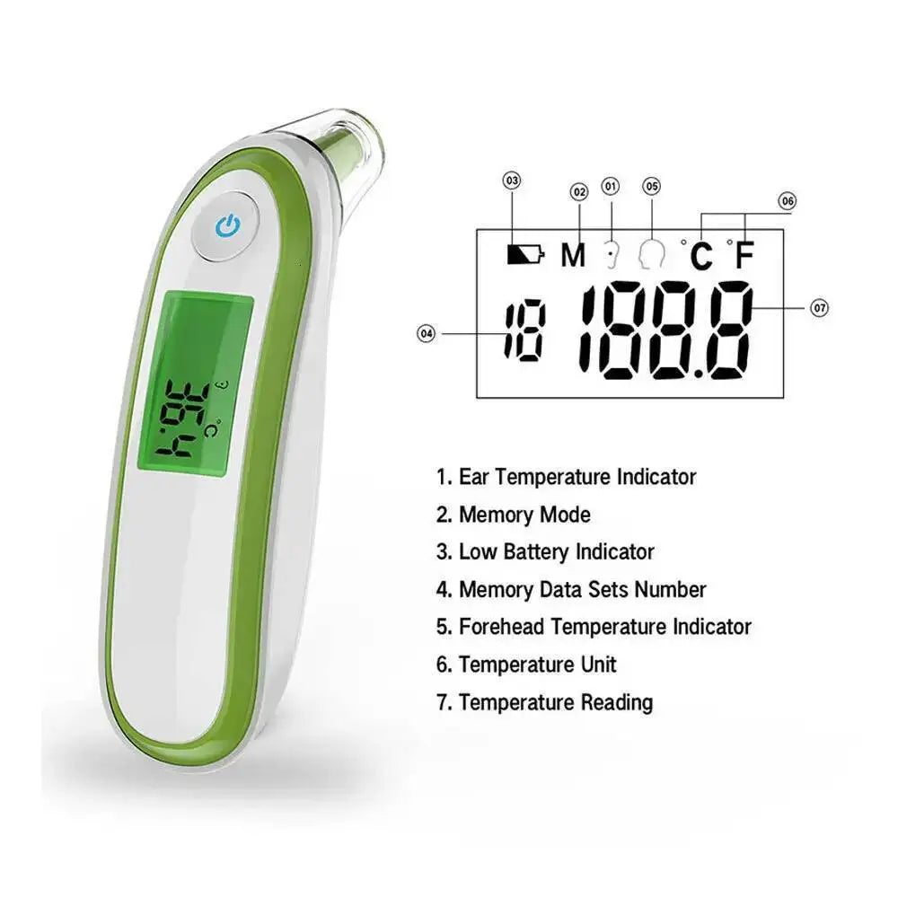 Medical Fingertip Pulse Oximeter Medical Ear forhead Body Infrared Thermometer home Saturation Meter portable  oximetro de pulso
