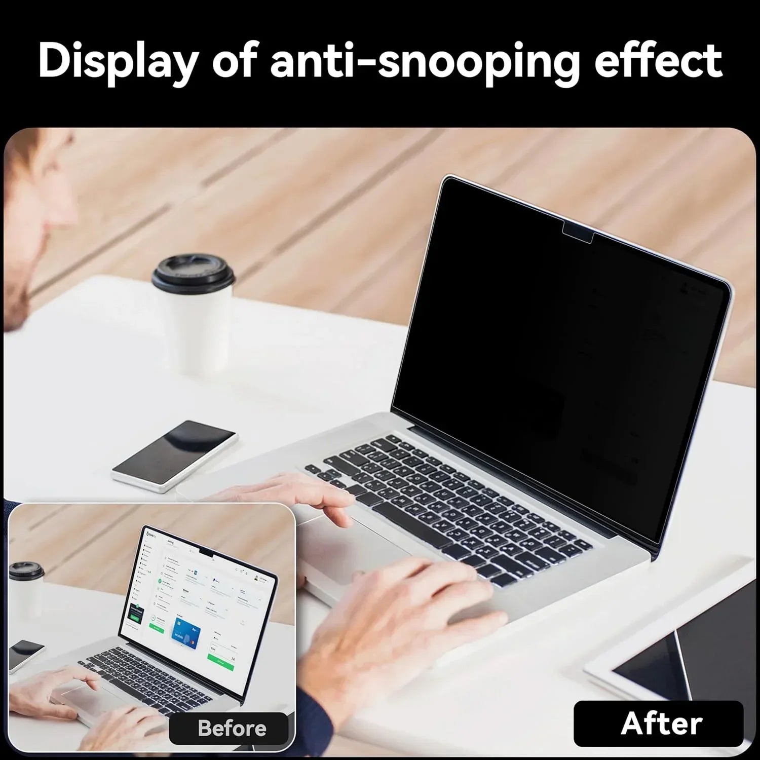 Macbook Privacy Screen Protector | Anti-Glare Filter for M4 Air Tidesmit