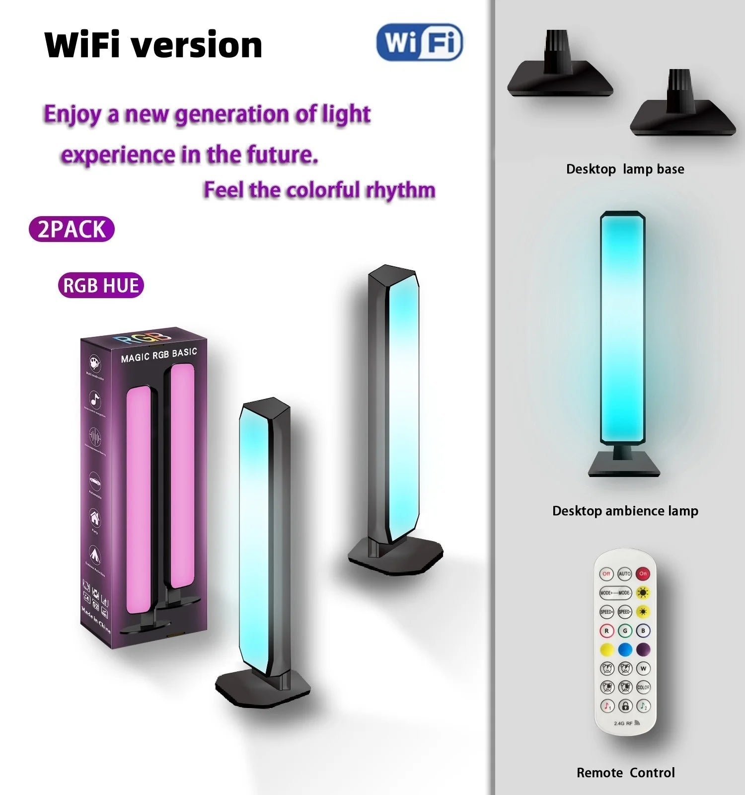 Smart RGB Gaming Light Bar with Wi-Fi Music Sync | Tidesmit WIFI version Tidesmit