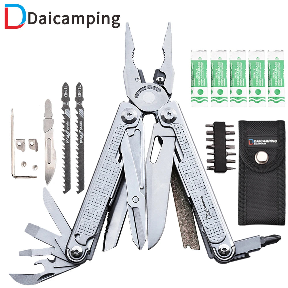 Daicamping DL30 DL301 DL7 Outdoor Camping EDC Plier Set Multifunctional Multitools Hand Multi Tool Folding Multi-tool Kit