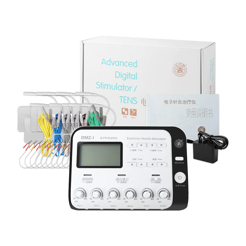 TENS Muscle Massager 6-Channel Physiotherapy Device for Home Wellness Relaxation Treatment EU plug with box Tidesmit