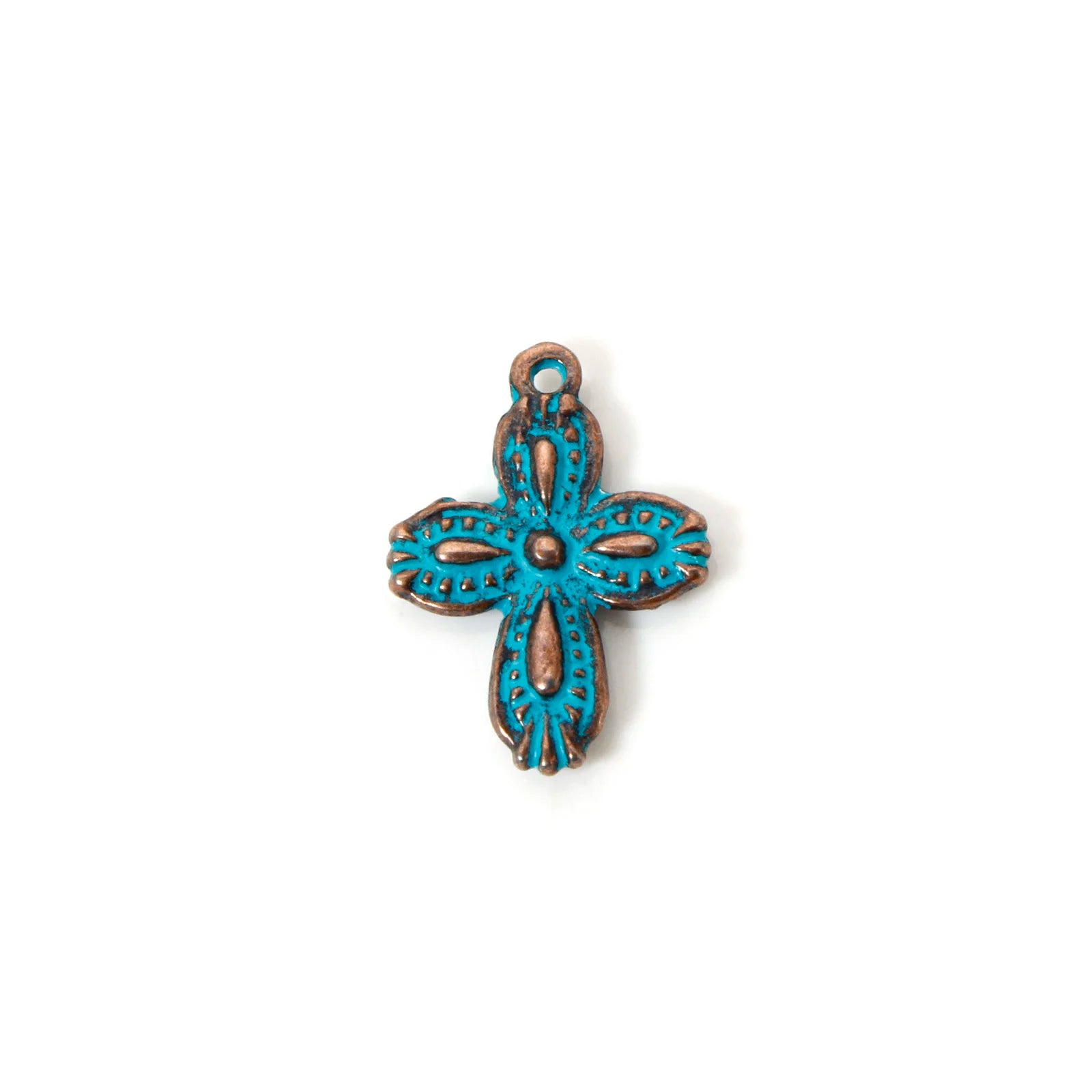 50 PCs Zinc Based Alloy Patina Charms Antique Copper Blue Bohemia Ocean Jewelry Charms Pendants for Women Summer Jewelry Making