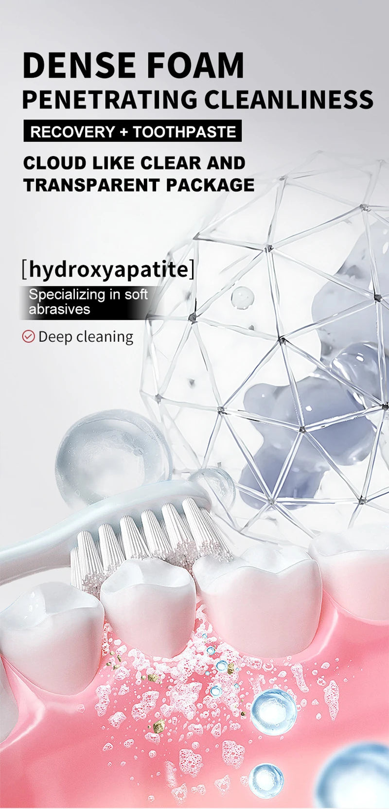 Tidesmit 7.5% Hydroxyphosphate Gray Stone Teeth Whitening Toothpaste for stain removal and fresh breath