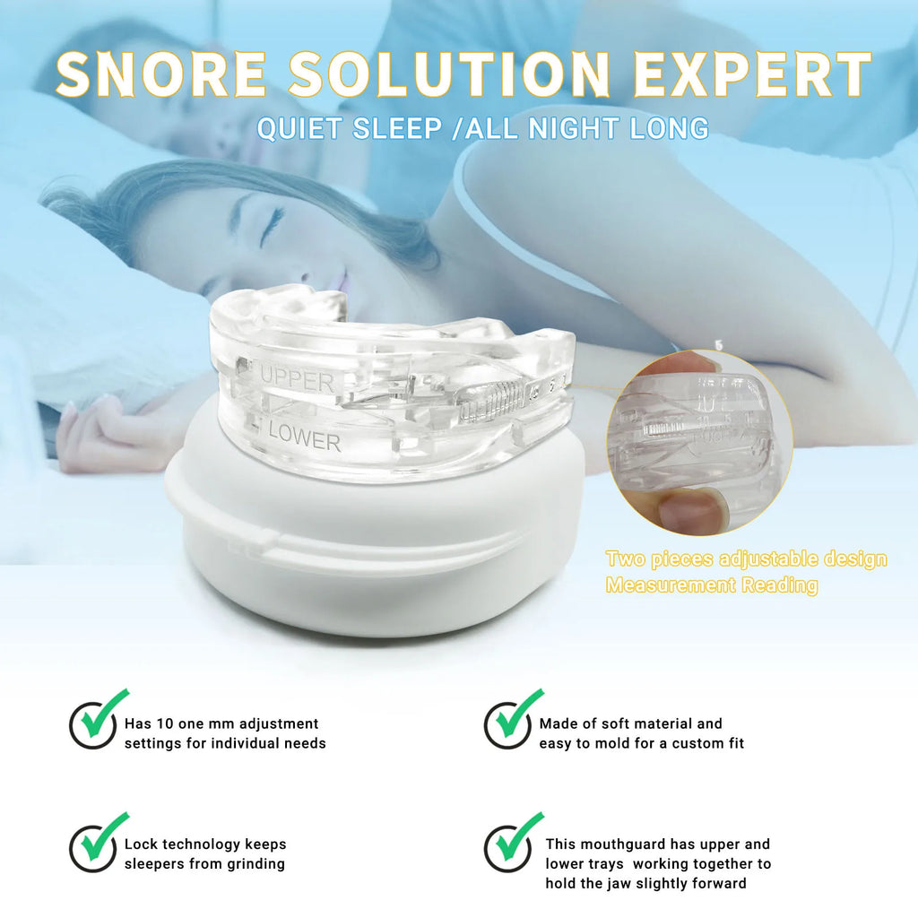 Mouthpiece Anti Snore Mouth Guard Silicone Anti Snoring Bruxism Sleeping Aid Apnea Guard Teeth Snoring Device Stop Snore Oral