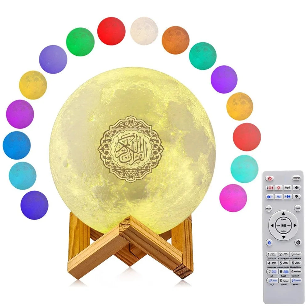 Islamic Arabic Night Light Muslim Bluetooth Speaker Quran Azan Clock Koran Portable Wireless Ramadan Bright Lamp Arab Islam Holy