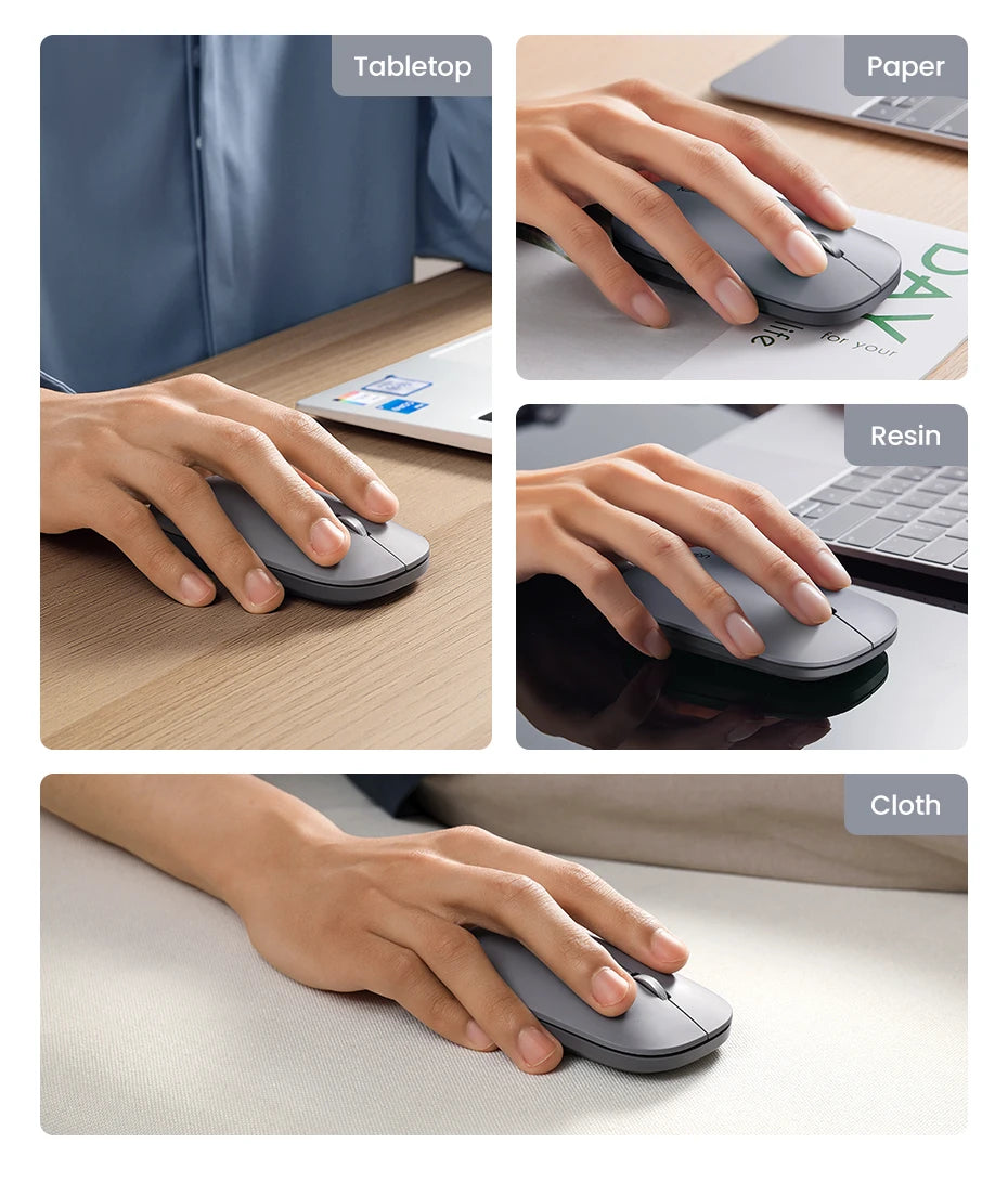 UGREEN Mouse Wireless Bluetooth 2.4G Silent Mice 4000 DPI Left Right Hand For MacBook Tablet Computer Laptop PC Wireless Mouse