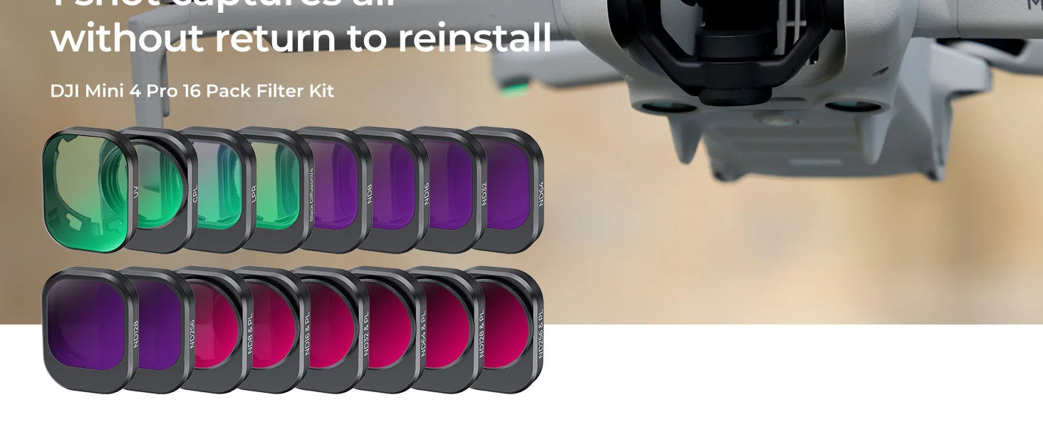 DJI Mini 4 Pro Filter Set - Professional Multi-Coated Optics Tidesmit