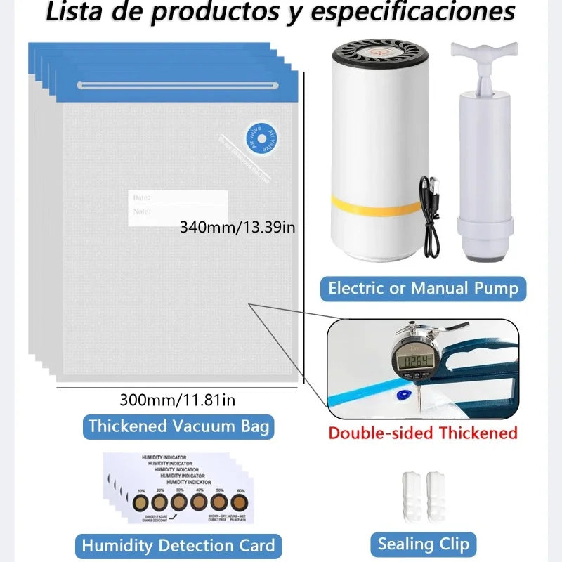 Vacuum Sealing Design 3D Printing Material Vacuum Bag, Equipped with USB Charging Electric Air Pump