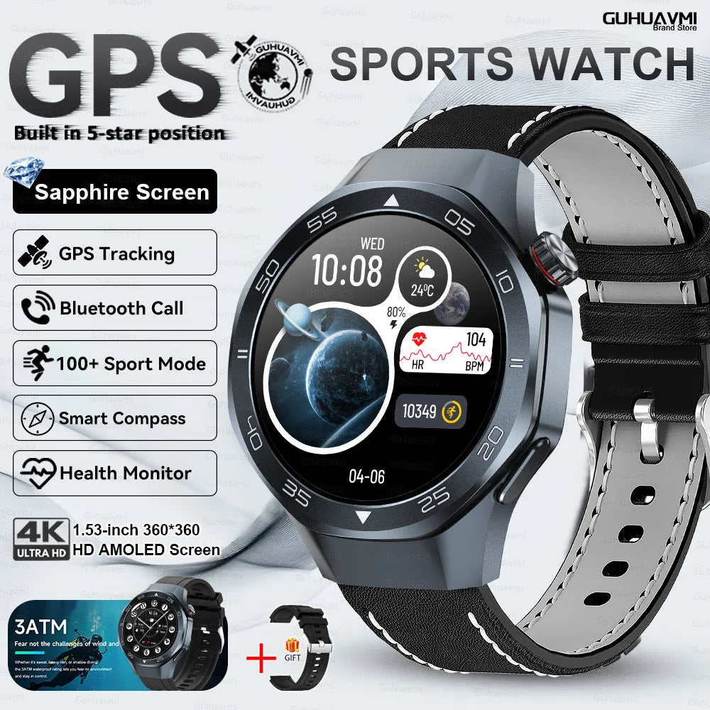 2026New Original Premium Sports SmartWatch Ultra 1.53“Display Built-in GPS Compass 3ATM Waterproof Call Fitness Tracker Bracelet