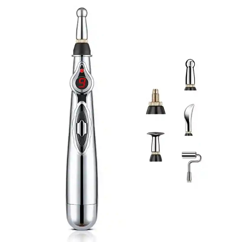 Electric Acupuncture Massage Pen for Targeted Muscle Relief - Tidesmit Back Massage Instrument 5 heads-OPP Tidesmit