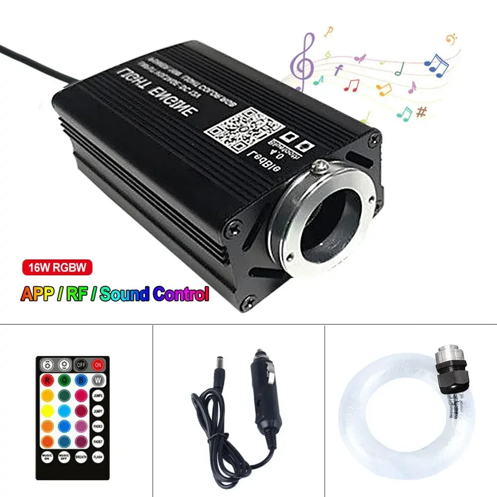 Fiber Optic Starry Sky Ceiling Lamp - RGB Music Control Ambient Light Tidesmit
