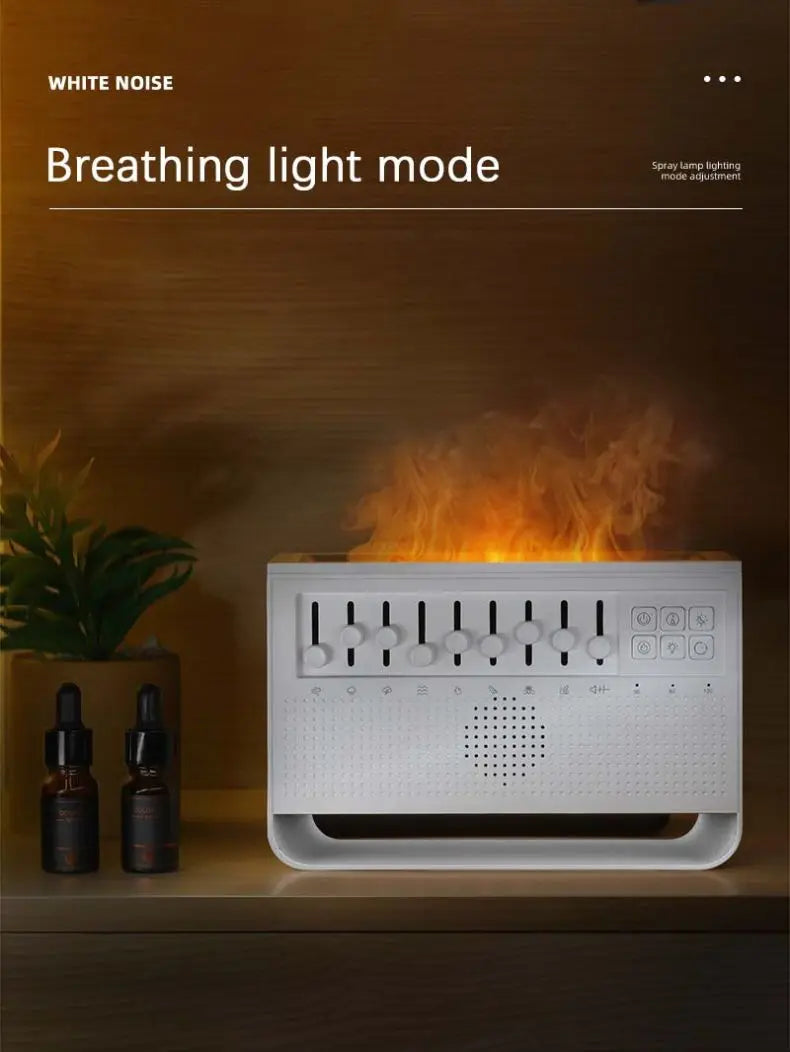 White Noise 3 in 1 Bluetooth Speaker Sleep Aid Night Light Humidifier All-in-one Machine 8 Nature Sound Essential Oil Diffuser