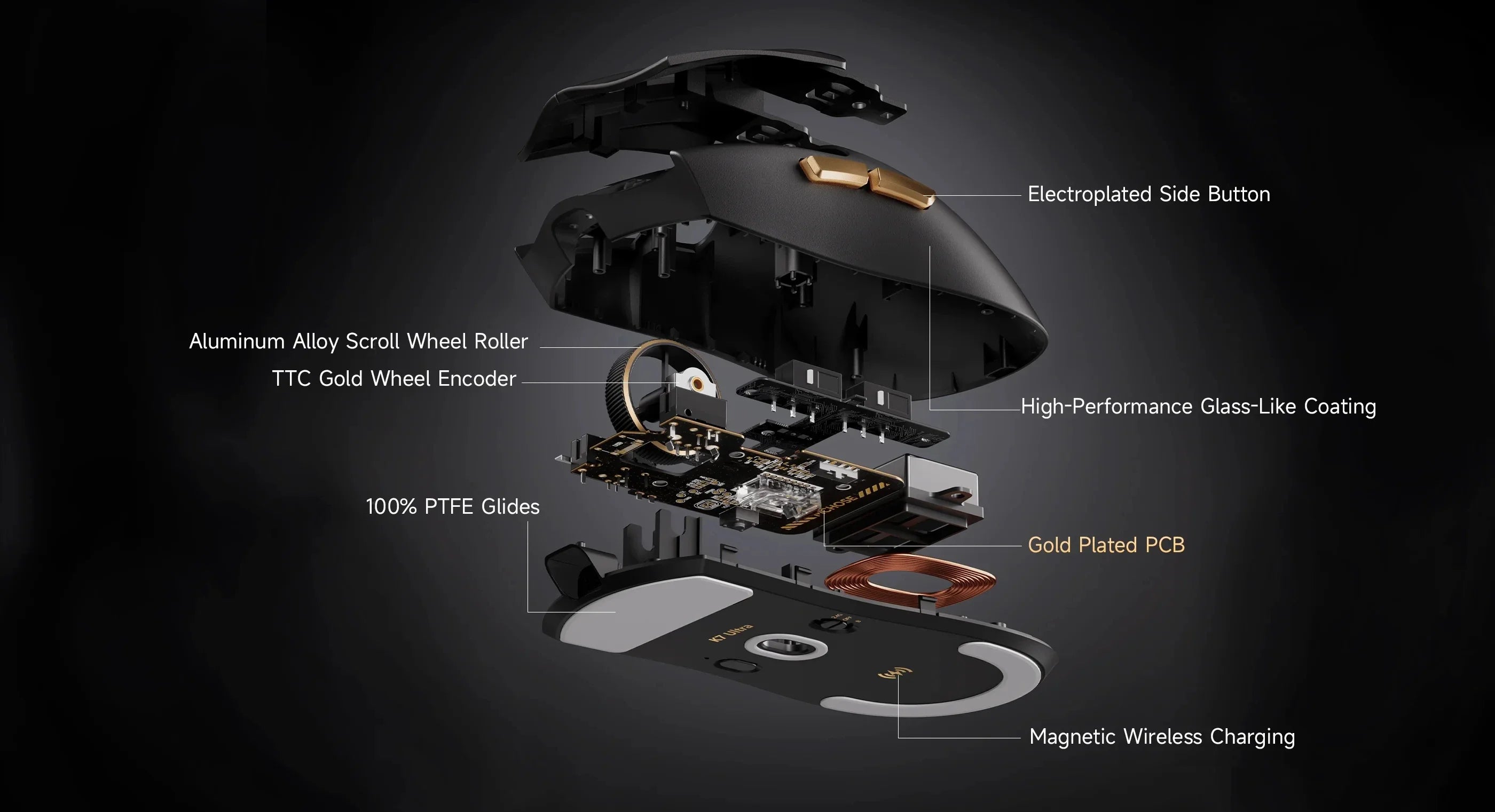 MCHOSE K7 Ultra Dual 8K Polling Rate Lightweight Magnetic Wireless Gaming Mouse PAW3950 Wireless Charging Dock Esports Office