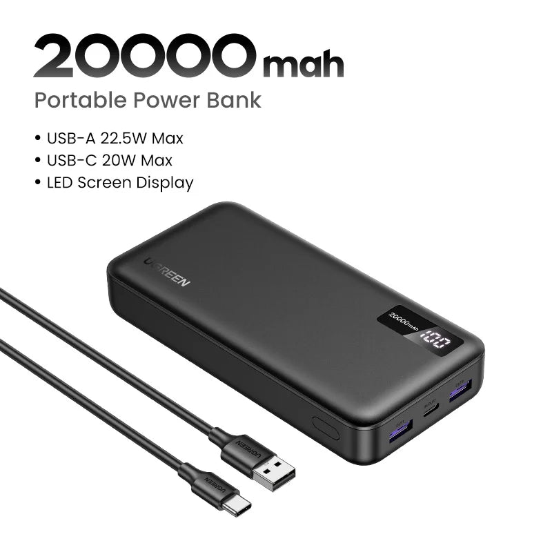 Tidesmit 10000mAh Portable Power Bank, 22.5W USB-C Fast Charging 20000mAh Tidesmit