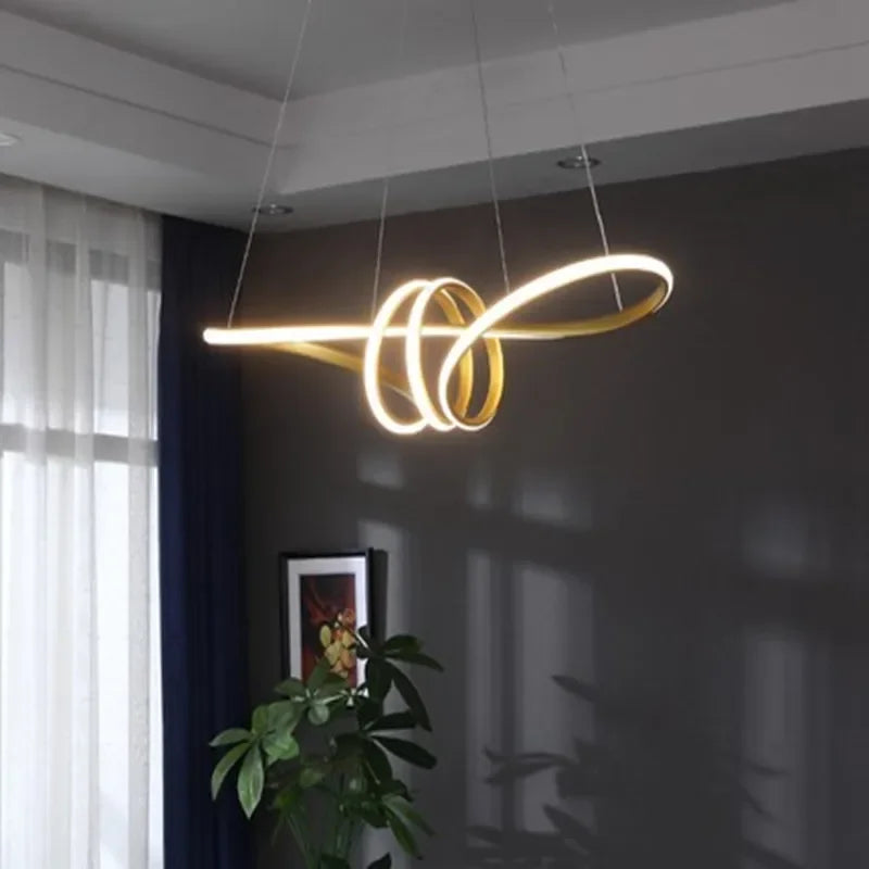 Modern Nordic LED Ring Light | Dimmable Minimalist Home Lamp 92cm GoldenC-70cm 110v220v Tidesmit