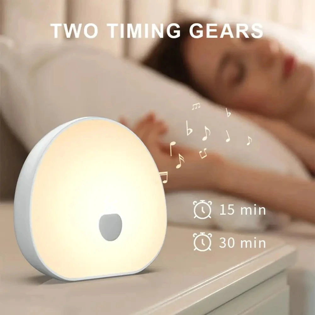 RGB Sleep White Noise Machine with Soothing Sound Touchable Rechargeable LED Night Light Relaxing Audio & Sleep Lamp for Baby