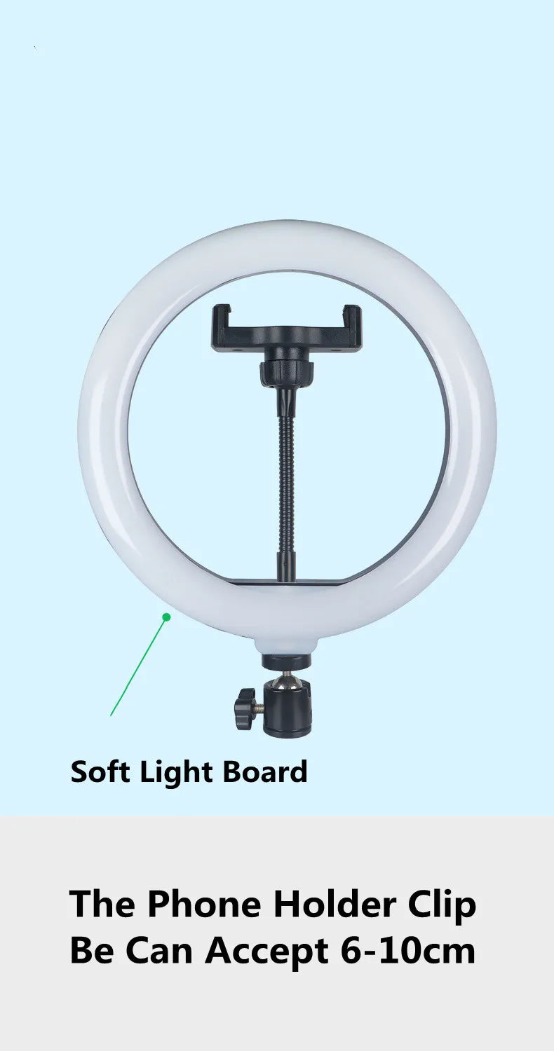 13 Inch RGB Ring Light with Tripod Stand - Adjustable LED Lighting Tidesmit