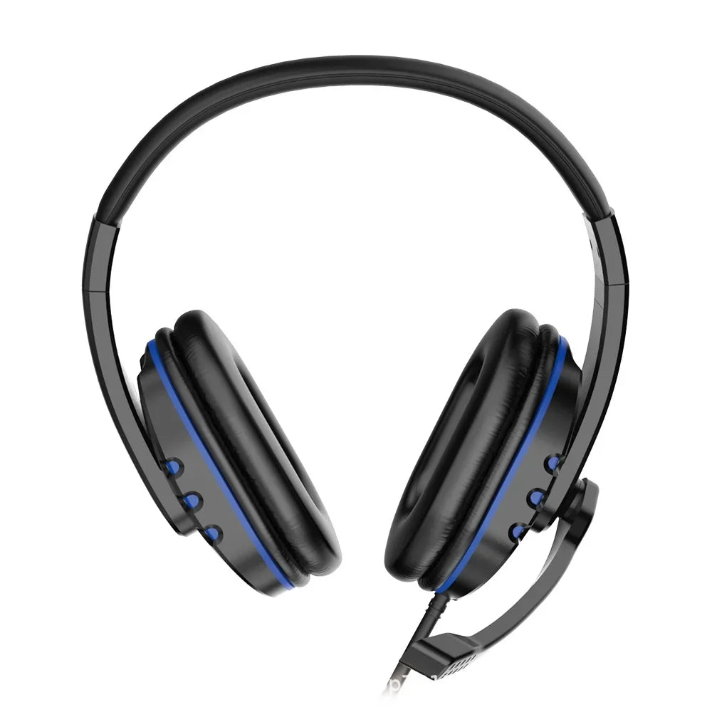 Tidesmit Wired Gaming Headset with Microphone for PC and PS4, Blue Tidesmit