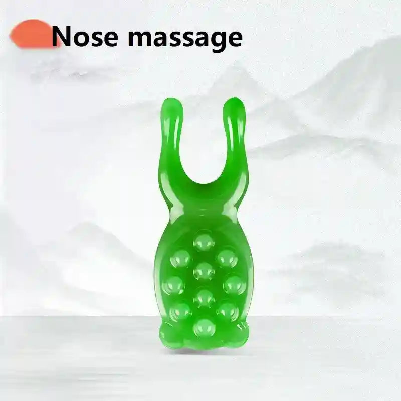 Gua Sha Facial Tool - Resin Ergonomic Face Massager for Muscle Relief Eye Massage Instrument Green Tidesmit