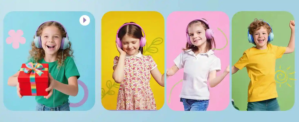 Kids Wired Over-Ear Headphones with Safe Volume Limiting by Tidesmit Tidesmit