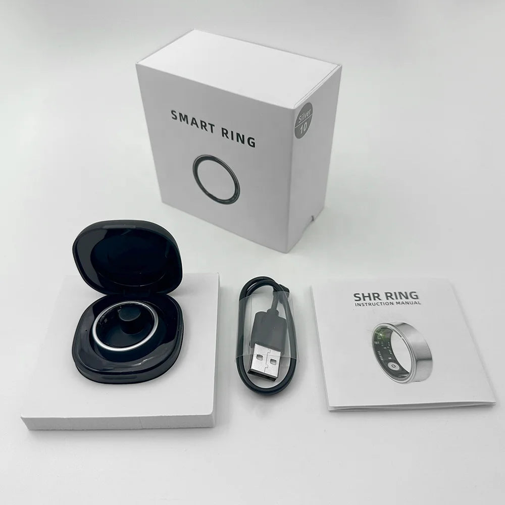 SHR Health Care Ring Smart AI Analysis Heart Rate Sleep Activity Multisports GPS Fitness Tracker Smartring APP Smart Ring 2025 Tidesmit