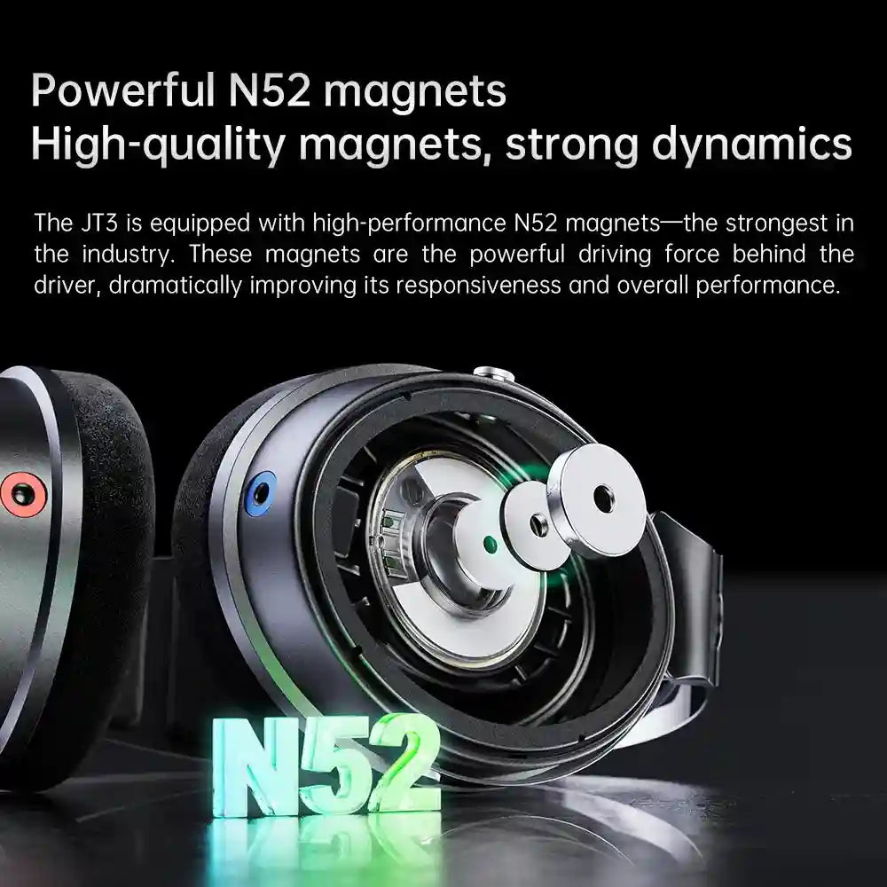 Open-Back Headphones 50mm Dynamic Driver with Detachable Mic - Tidesmit Tidesmit