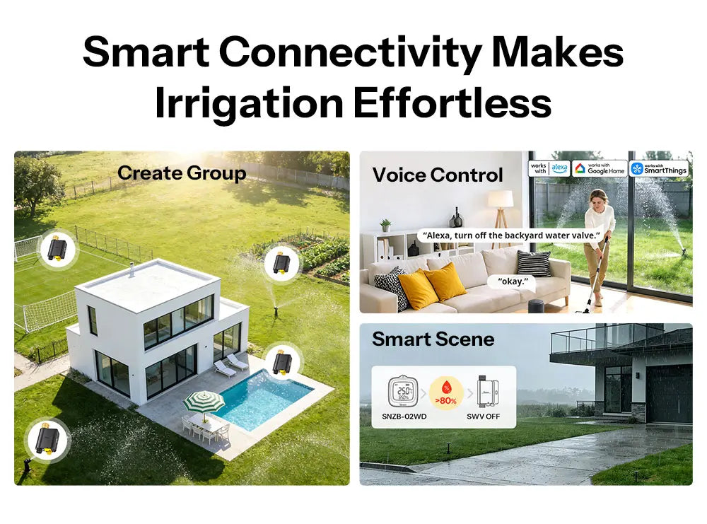 SONOFF SWV-ZNE Hydro Series Hydro ONE Lite Zigbee Smart Water Valve Without Flow Meter Dual Communication Modes Flexible Control