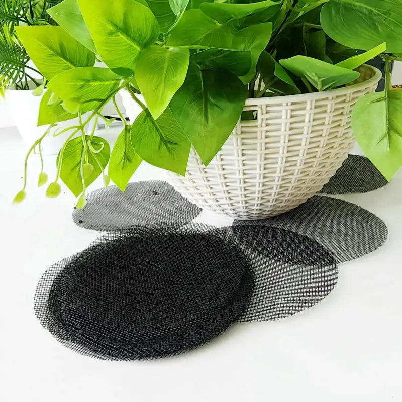 Pot Hole Mesh Pad Mat Grid Round Drainage Hole Screen for Pot Bottom Prevent Soil Loss Anti Bonsai Flower Plant Gardening Tools