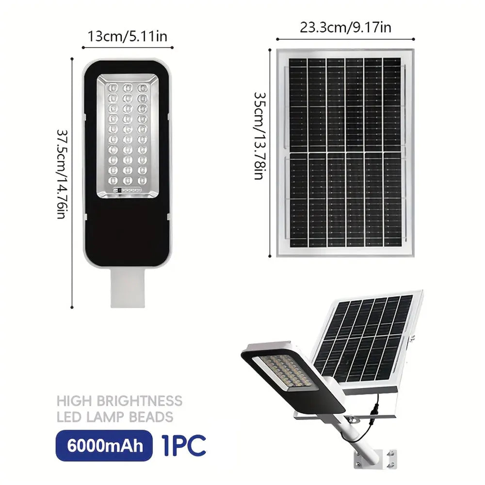 A set of 4000mAh/6000mAh outdoor solar street lamps, commercial area lighting, wall lamps, with motion sensor and remote control