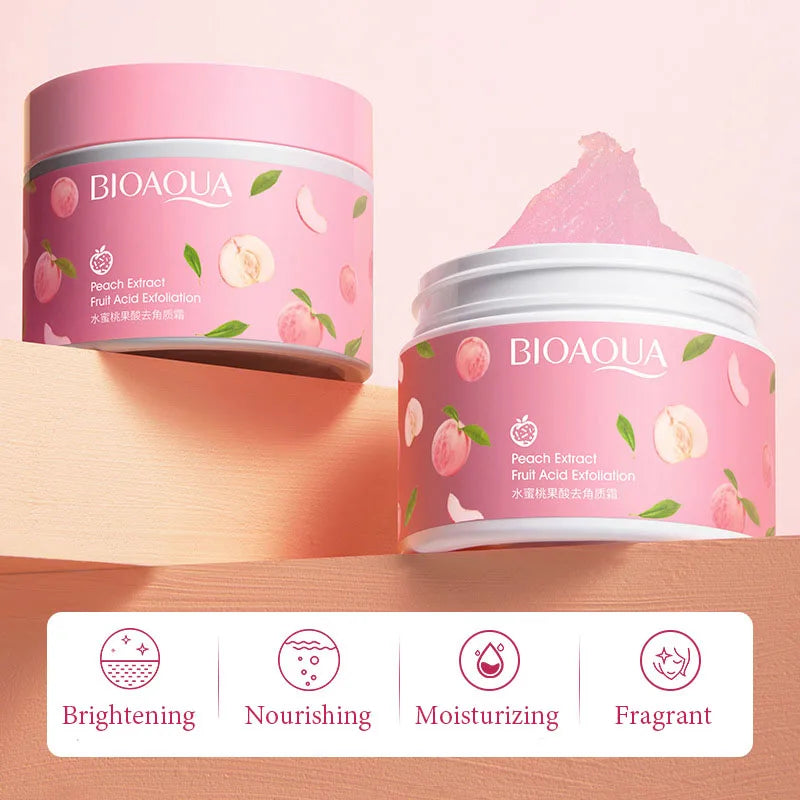 Honey Peach Facial Scrub: Natural Exfoliating Cream by Tidesmit Scrubs Treatments Tidesmit