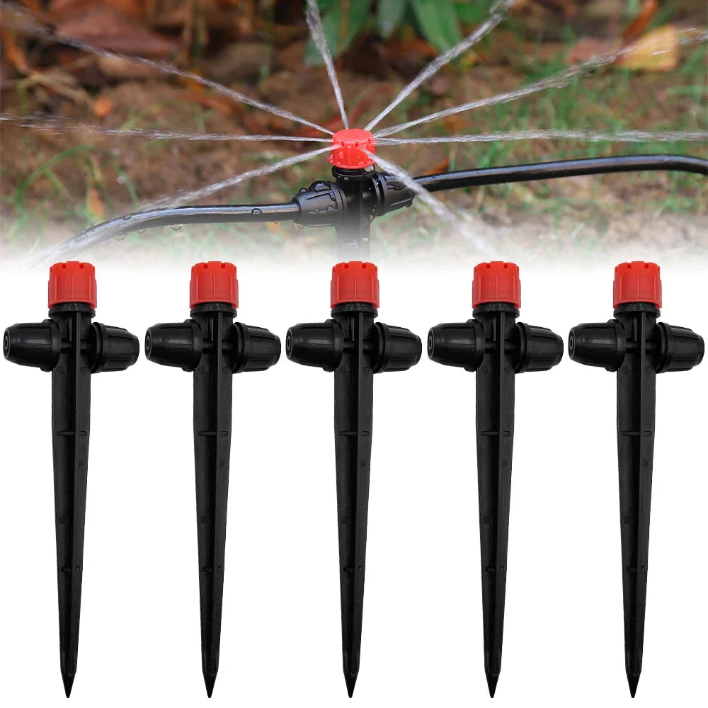 Garden Drip Irrigation 1 4 Inch Spike Sprinkler Automatic Watering System Kit for Bonsai Pot Plant Flower Vegetable Greenhouse