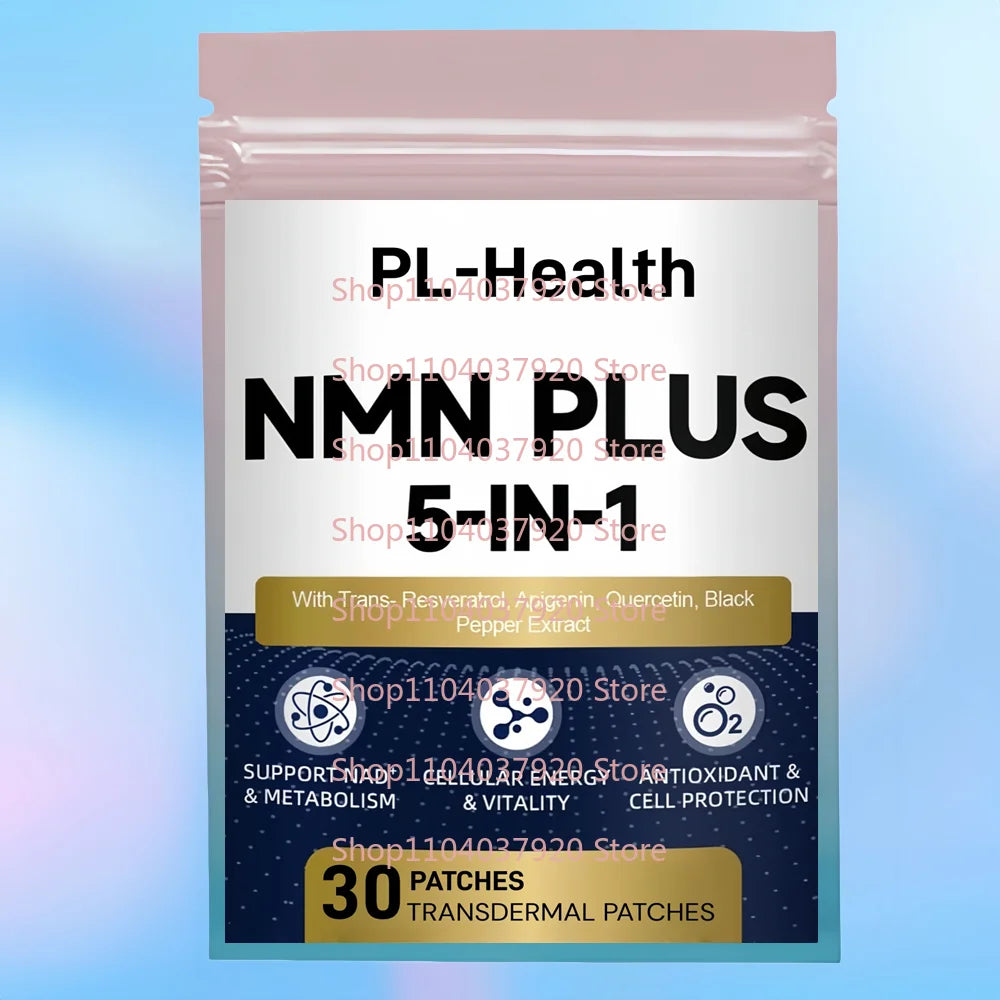 30 Patches NMN Transdermal Patches With Resveratrol, Apigenin, Quercetin Supports Cellular Energy, Healthy Aging & Longevity