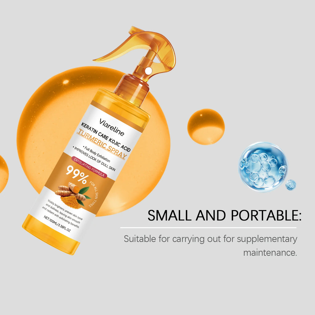 100/200/300ml Kojic Spray For Turmeric Exfoliating Keratin Brightens Uneven Skin Tone Improves Dullness Full Body Use Skin Spray