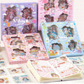 20pcs kawaii cartoon PET stickers for scrapbooking, DIY journals, and cute stationery decoration in colorful assorted sets.
