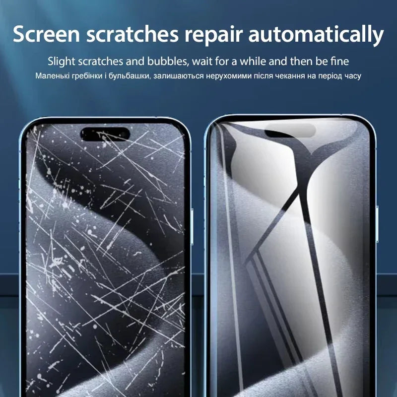 iPhone Screen Protector Hydrogel Film 3 Pack - Case Friendly Protection Tidesmit